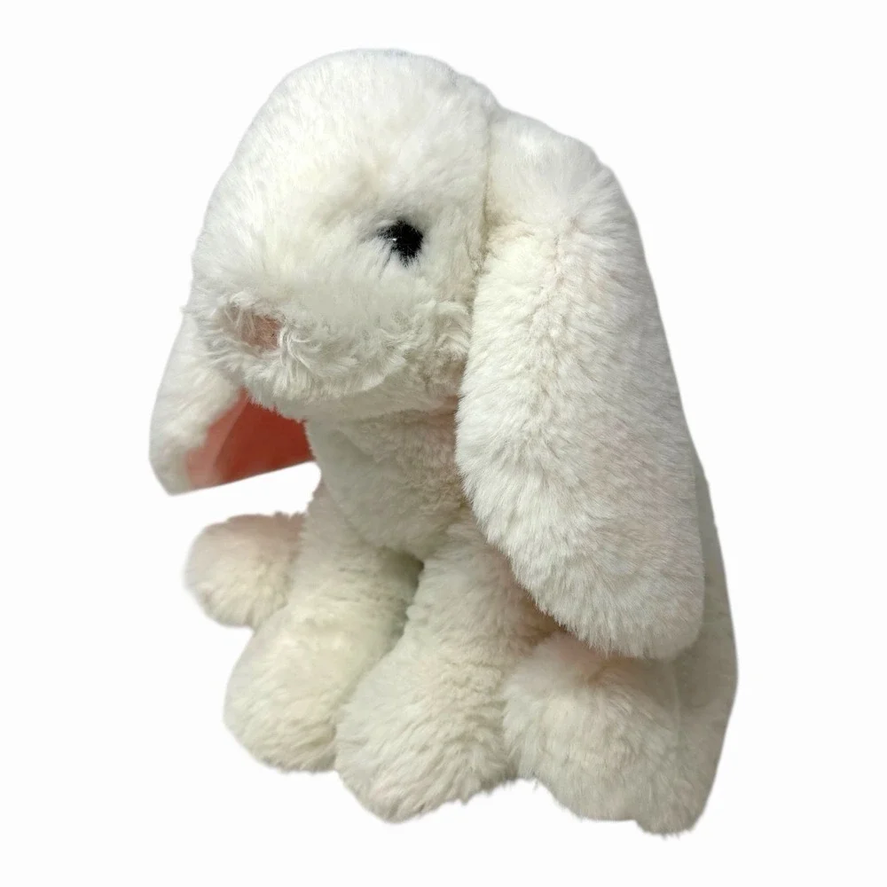 Cream White Plush Bunny‎ Rabbit Stuffed Animal Floppy Ears Pink Nose 10 Inch